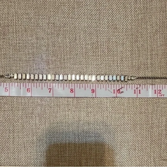 Fossil Silver Tone Rhinestone Necklace - Picture 5 of 7